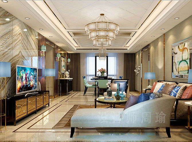 世紀江尚三室兩廳168平裝修設計效果欣賞